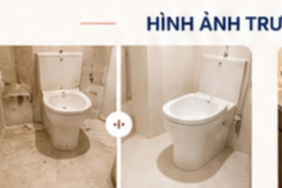 Phòng khách sau vệ sinh
